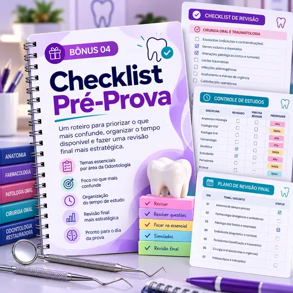 Capa do bônus Checklist Pré-Prova
