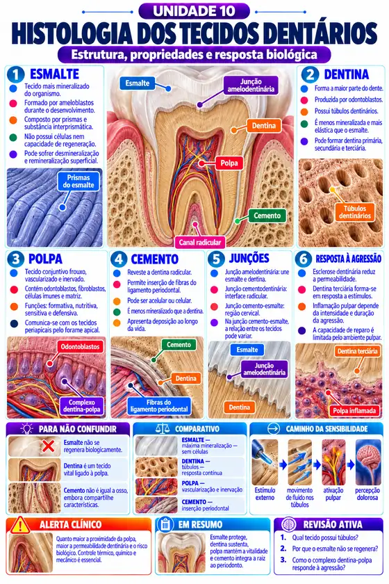 Unidade 10, Histologia dos tecidos dentários