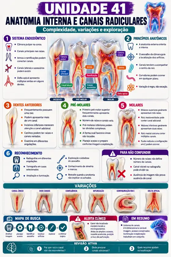 Unidade 41, Anatomia interna dos canais radiculares