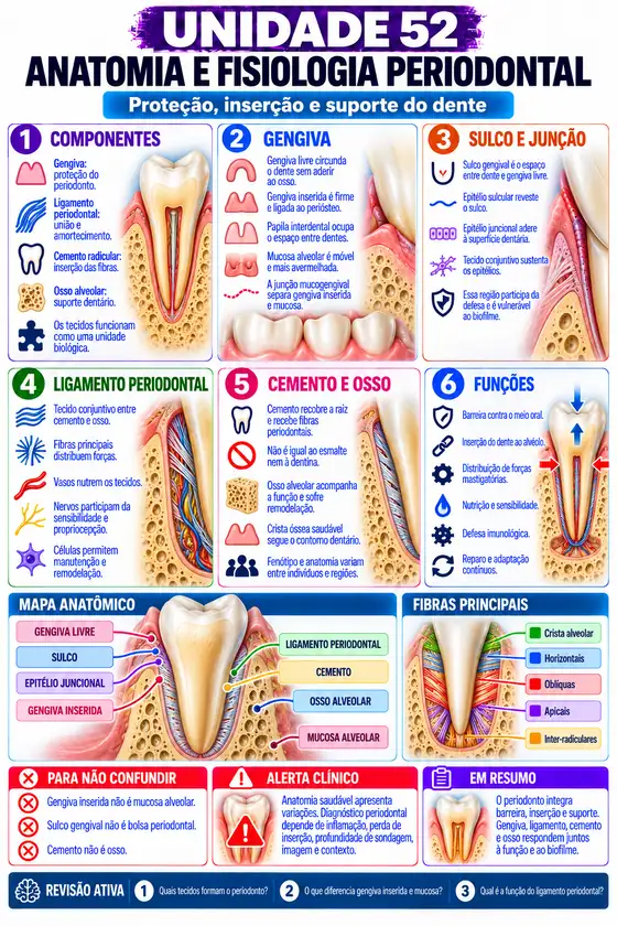 Mapa da unidade 52, Anatomia e fisiologia periodontal