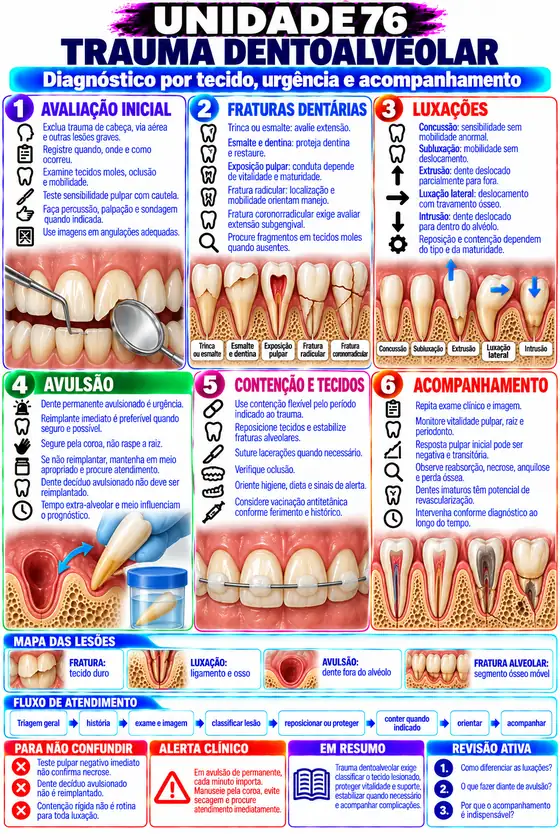 Mapa da unidade 76, Trauma dentoalveolar