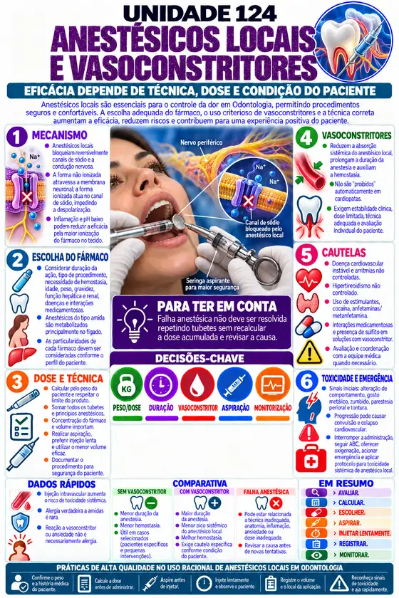 Unidade 124, Anestésicos locais e vasoconstritores